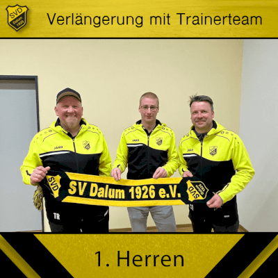 SV Dalum verlängert mit Trainerteam!