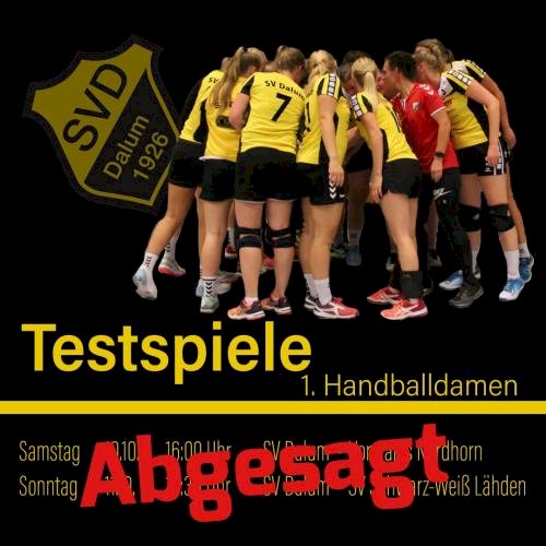 Testspiele 1.Damen Handball abgesagt