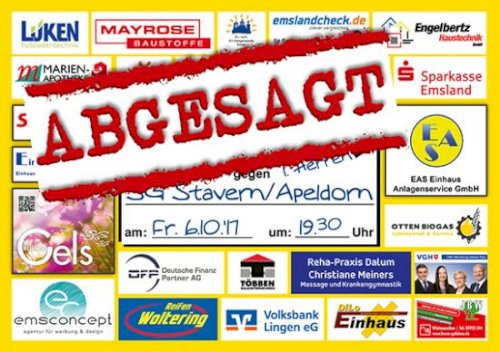 Vorletztes Heimspiel - ABGESAGT