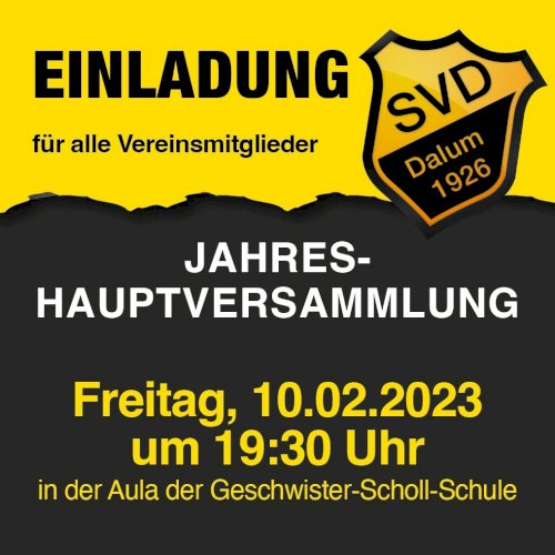 Jahreshauptversammlung des SV Dalum