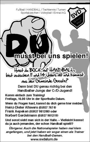 Handballer gesucht!