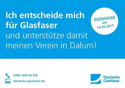 Glaserfaser bestellen und den SV Dalum unterstützen!