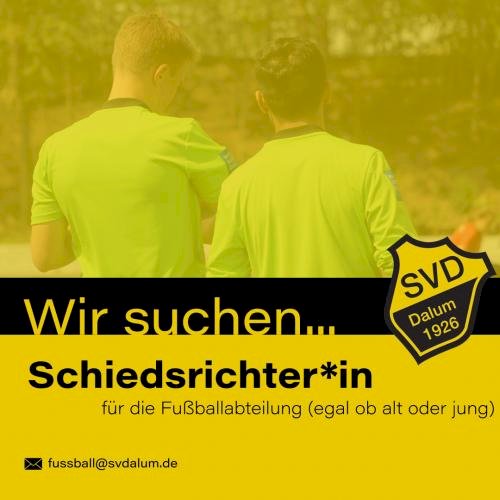 SCHIEDSRICHTER*IN GESUCHT