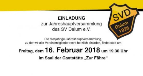 Jahreshauptversammlung