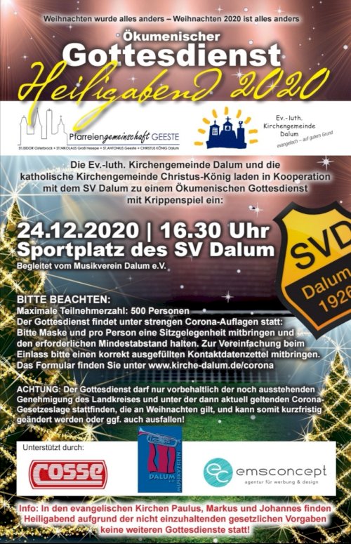 Ökumenischer Gottesdienst auf dem Sportplatz