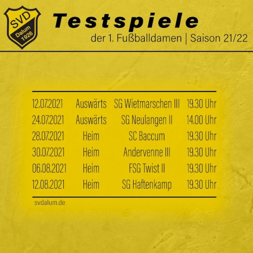 Testspiele 1. Fußballdamen